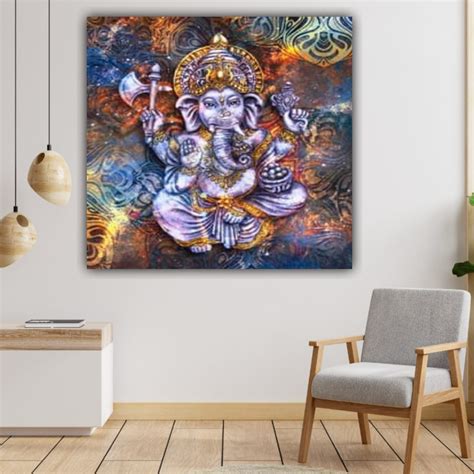 Ganpati Lord Ganesh ji Wall Decor Frame Large Size – The Seven Colours