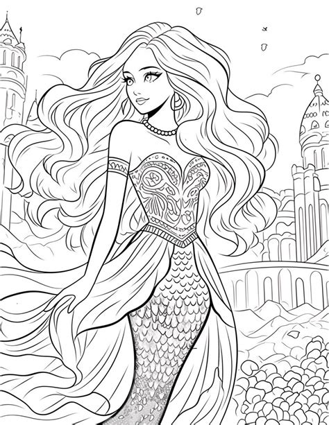 44 Mermaid Coloring Pages For Kids And Adults - Our Mindful Life