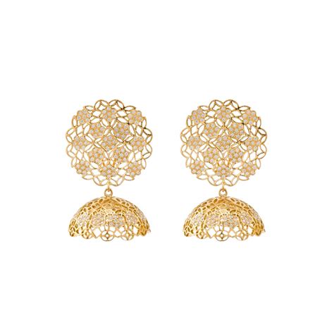 The Bipasha Lace Series Gold and Diamond Jhumka by Rasvihar – Rasvihar ...