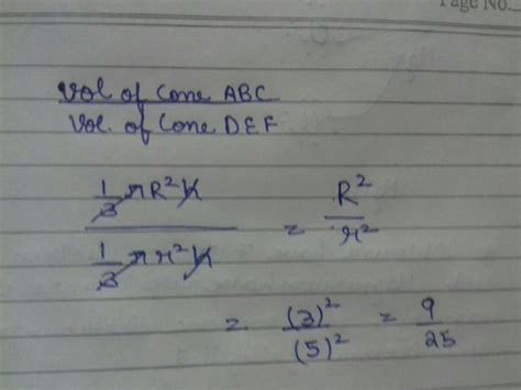 The base radii of two right circular cones of the same height are in ...