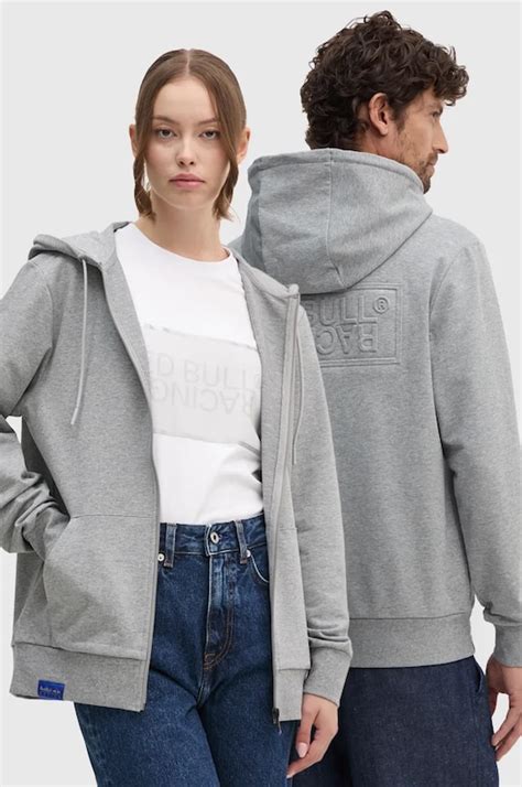 Red Bull Racing x Pepe Jeans bluza kolor szary z kapturem z nadrukiem ...