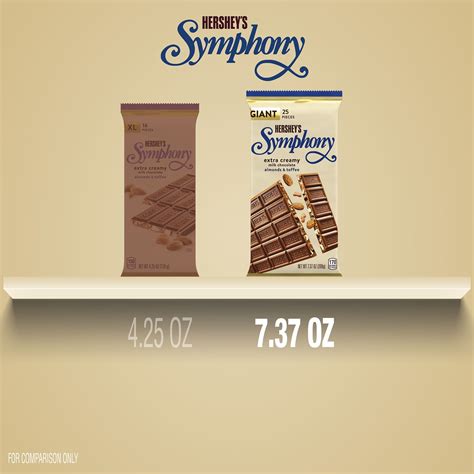 Buy Hershey's, Symphony Extra Creamy Milk Chocolate, Almonds and Toffee ...