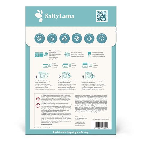 Buy SaltyLama Eco-Friendly Laundry Detergent Sheets, Washes up to 68 ...