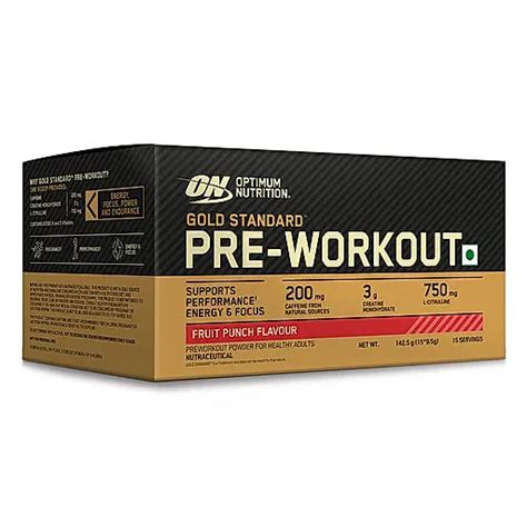 Optimum Nutrition (ON) Gold Standard Pre-Workout- 142.5g/15 single ser ...