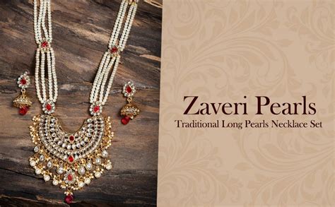 ZAVERI PEARLS Gold Tone Multi Layered Side Brooch Pearls Long Necklace ...