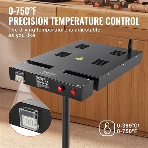 VEVOR Flash Dryer, 18 x 25 inch Flash Dryer for Screen Printing, 0-750 ...