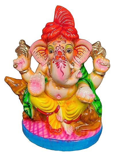 Buy MURTI House Ganesh MURTI Clay Idols for Home puja Ganesh murti for ...