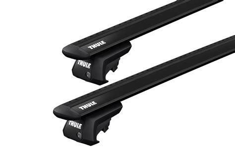 Thule 7104 WingBar Evo Black 2 Bar Roof Rack for Great Wall Cannon 4dr Ute with Raised Roof Rail ...