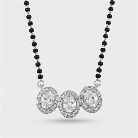 Triple Oval Silver Mangalsutra – Anaya Silver