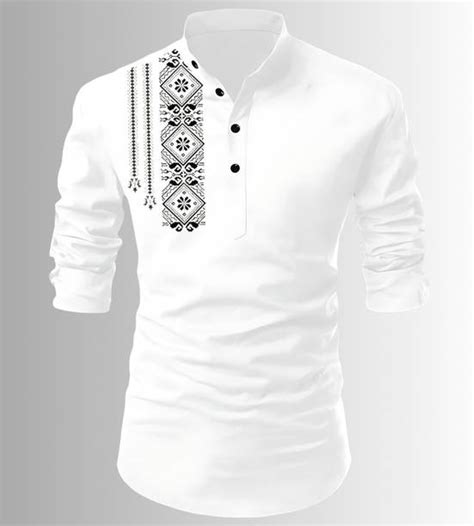 White Short Kurta For Mens - Buy White Short Kurta For Mens online at ...