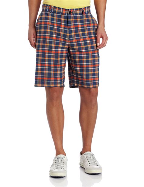 Adidas Mens Climalite Fashion Plaid Golf Shorts
