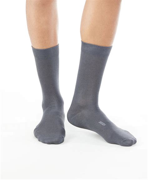 Buy Mercerized Cotton Crew Length Socks with StayFresh Treatment - Coal ...