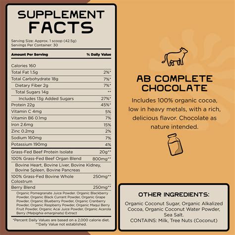 Animal-Based Complete Protein Powder (Chocolate) – Lineage Provisions