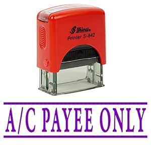 A/C Payee ONLY Self Inking Rubber Stamp Custom Office Stationary Stamp ...