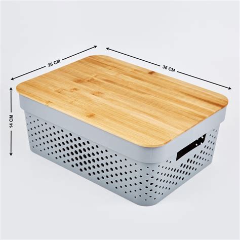 Buy Regan Infinity Storage Basket with Bamboo Lid from Home Centre at ...