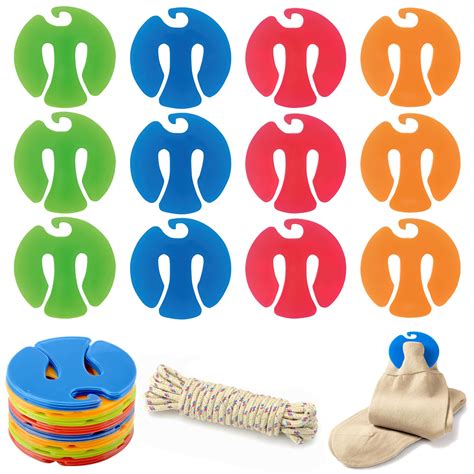 Buy 48 Pcs Sock Clips,Sock Holder with 5 m Rope,Colorful Laundry Clips ...