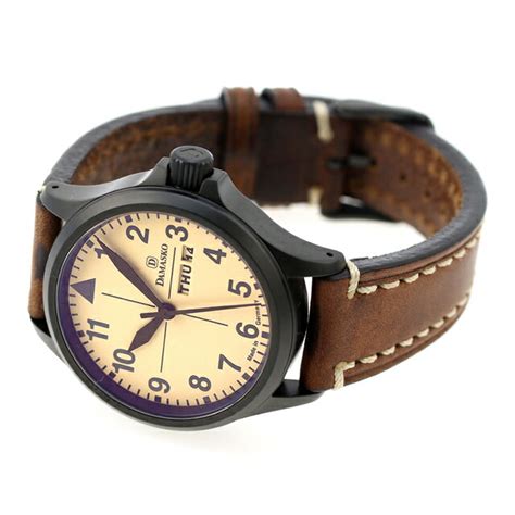 \OFFクーポン+さらに9倍／ ダマスコ ヴィンテージ 自動巻き 腕時計 ブランド メンズ DAMASKO DA20 DL アナログ ベージュ ...