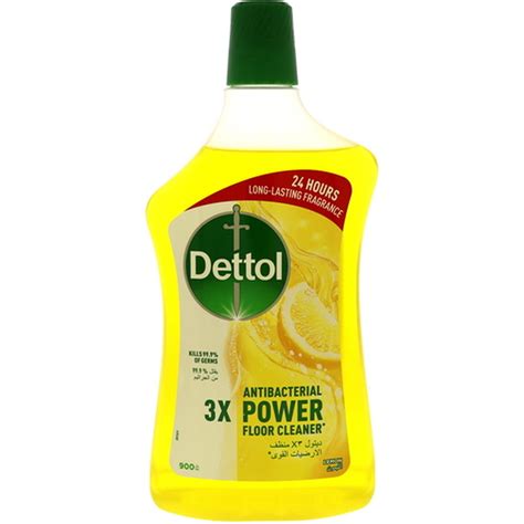 Dettol Power Antibacterial Floor Cleaner Lemon 900Ml | Star Light Kuwait