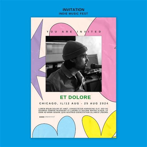 Music festival invitation template | Premium PSD