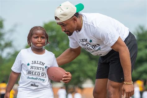 Eagles’ Jalen Hurts spreads ‘love and positivity’ at football camp