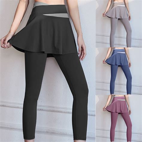Wovilon Skirted Leggings for Women Tennis Skorts s Gym Yoga Legging ...