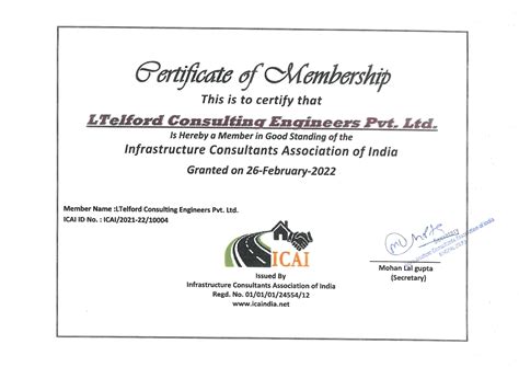 INFRASTRUCTURE CONSULTANTS ASSOCIATION OF INDIA