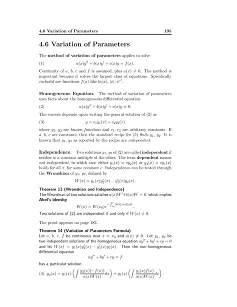 Variation of Parameters Diff.equations 的图像结果