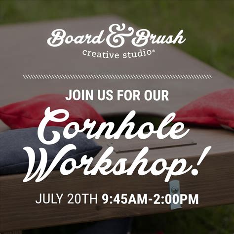 DIY Cornhole Workshop- Board and Brush Mystic, Board & Brush Mystic, CT ...