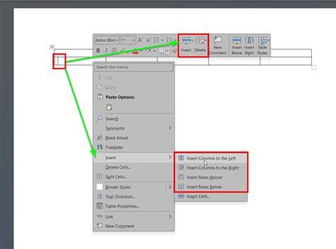 Image result for Word Tables Basic