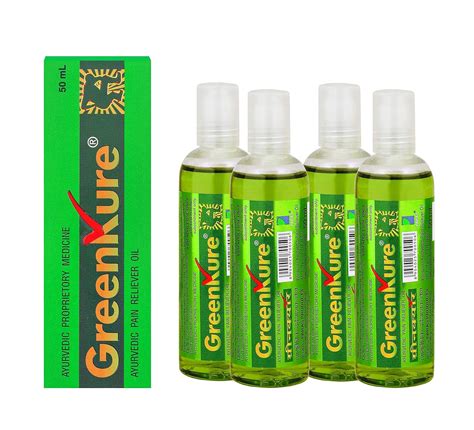 GreenKure Pain Relief Ayurvedic Oil (50 ml - Combo Pack of 4 bottles ...