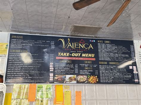 Menu for Valenca Restaurant, Elizabeth, NJ - Restaurantji