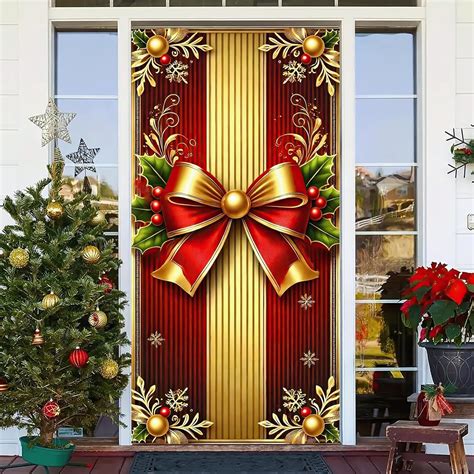 Amazon.com: BlissYard Christmas Door Cover 71x35 Inch Gift Box Door ...