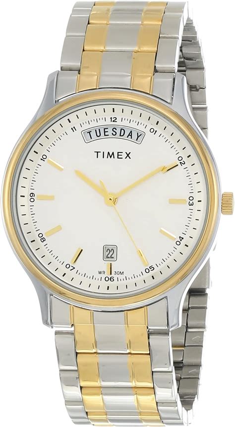Buy TIMEX 3 Hands Men Analog White Dial Coloured Quartz Watch, Round ...