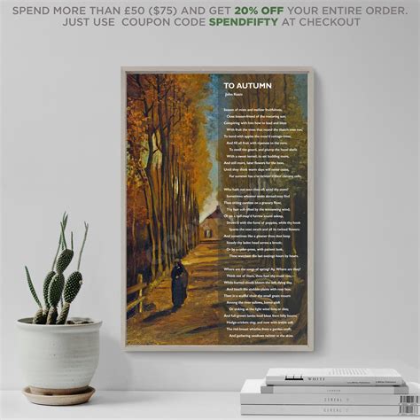 To Autumn Poem by John Keats Trees Art Print Poster Gift | Etsy