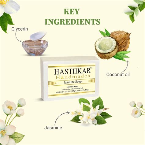Hasthkar Handmades Glycerine Natural Jasmine Soap - 125gm – buyPureNaturals