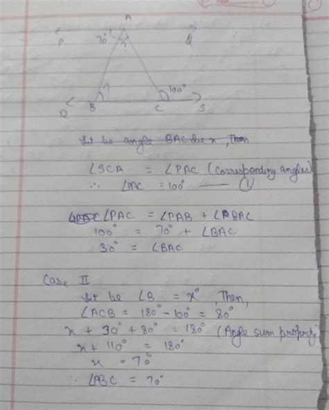 In the given figure PQ is parallel to RS angle ACS =100, Determine ...