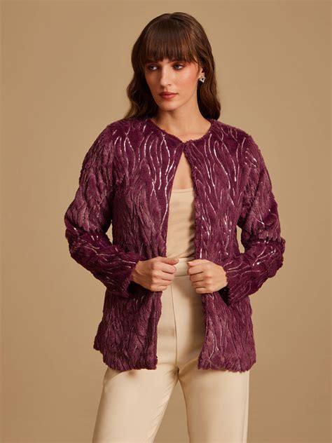 Sequin Fur Jacket – KAZO