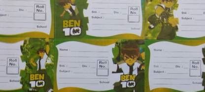 Super Easy Ben10 Design Name Slip Note Books Cartoon Stickers School ...