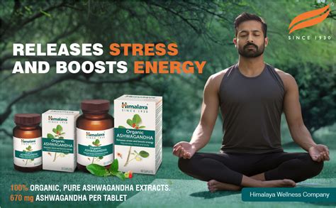 Himalaya Organic Ashwagandha 670Mg |Helps Release Stress | Rejuvenates ...
