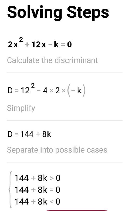 2. If one zero of a quadratic polynomial 2x² + 12x - k is reciprocal of ...