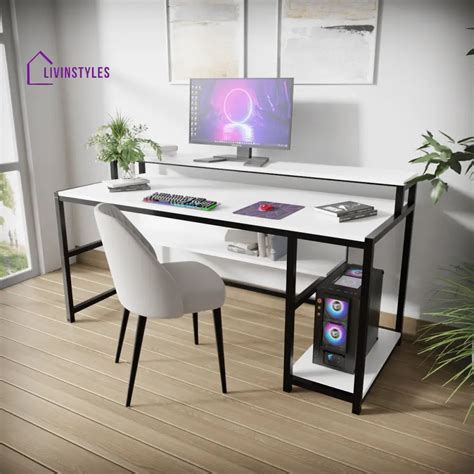 Trio Computer Table With Open Storage | Computer Table | Study Table f ...