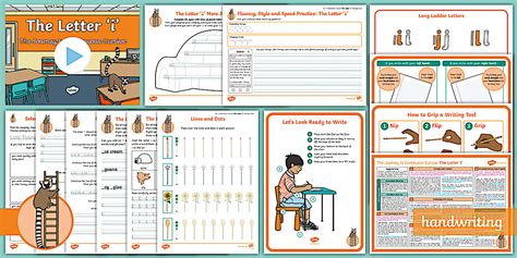 Continuous Cursive 'I' Handwriting Practice: KS1