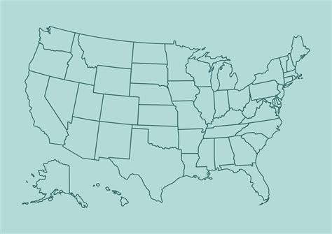 All 50 States Map - 10 Free PDF Printables | Printablee