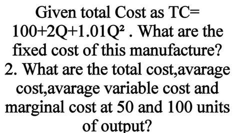 Image result for Total Fixed Cost Formula