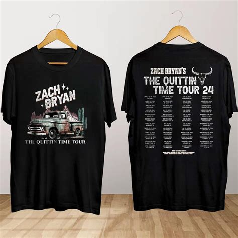 Zach Bryan The Quittin Time Tour 2024 T-Shirt Zach Bryan Concert Shirt ...