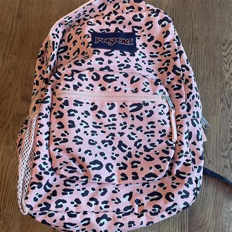 Pink Cheetah Jansport Backpack Used but gently. No... - Depop