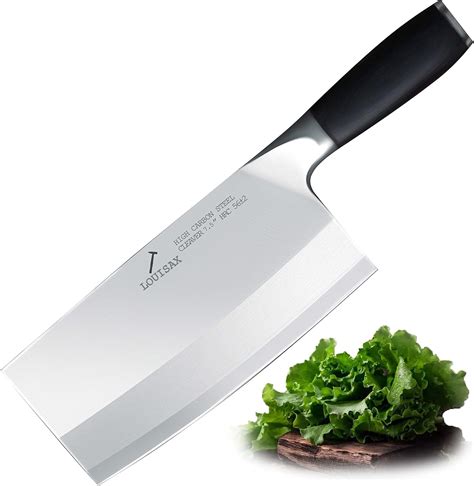 Buy LOUISAX Vegetable Meat Cleaver Knife - 8” -Chinese Chef knife ...