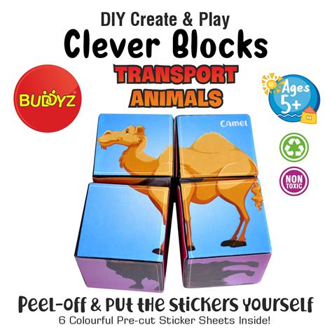 Clever Blocks - Transport Animals | BUDDYZ Toy Set – Buddyz