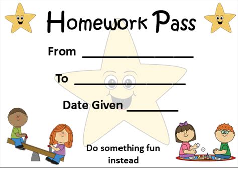 Mash > Infants > Homework Pass