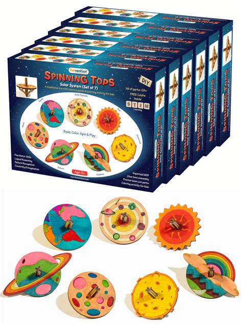 Buy Funvention Birthday Return Gifts Pack of 6 - DIY Spinning Tops ...
